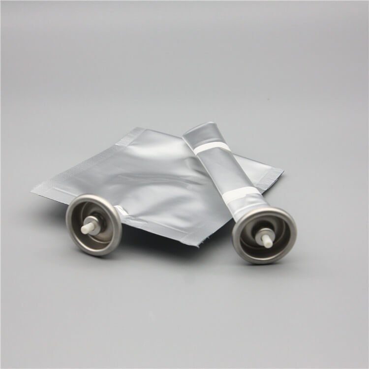 100ml bag on valve for cosmetics with aluminium cup white type 2