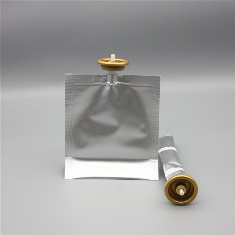100ml bag on valve for cosmetics with aluminium cup golden type 2