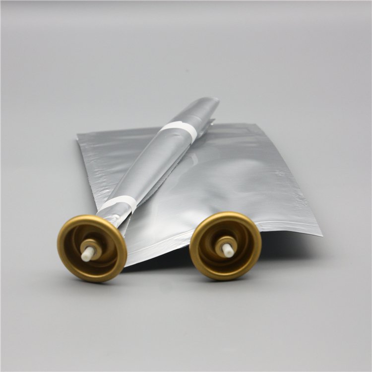 150ml bag on valve for cosmetics with aluminium cup golden type 2