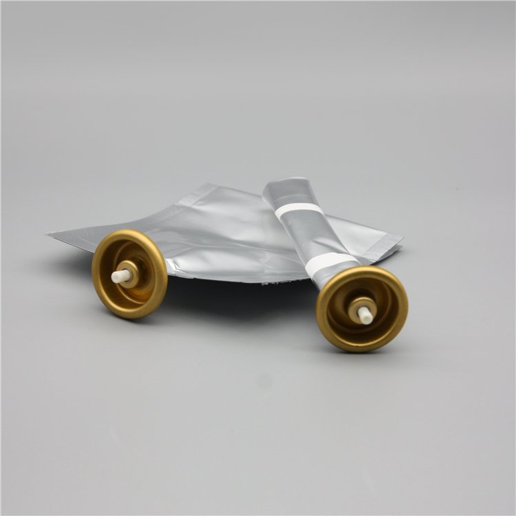 100ml bag on valve for cosmetics with aluminium cup golden type 2