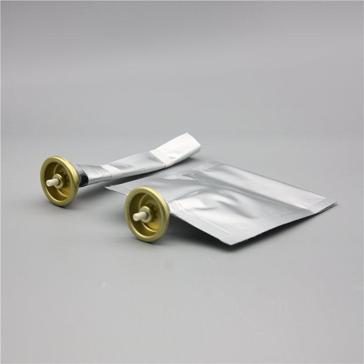 100ml bag on valve for cosmetics with tinplate cup