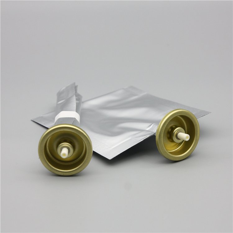 50 ml bag on valve for cosmetics with tinplate cup 