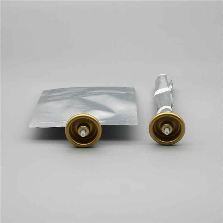 100ml bag on valve for cosmetics with aluminium cup golden type one