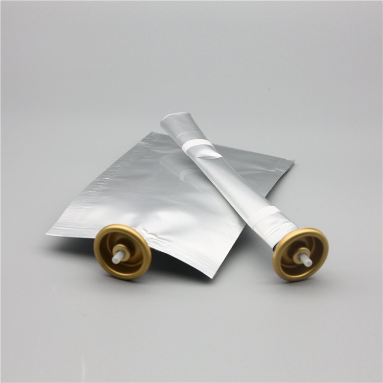 150ml bag on valve for cosmetics with aluminium cup golden type 1