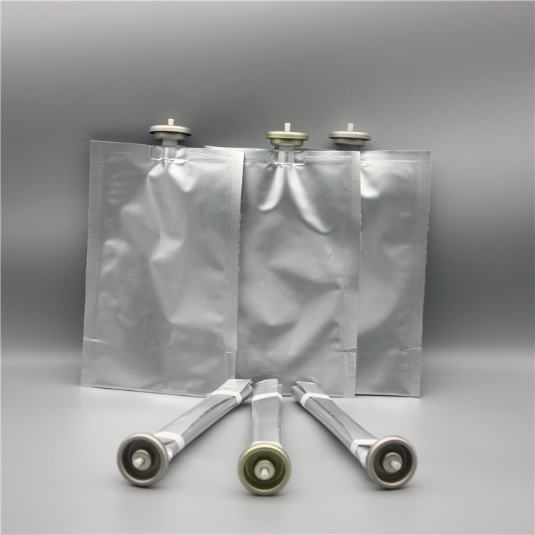 bag on valve with longer edge cup