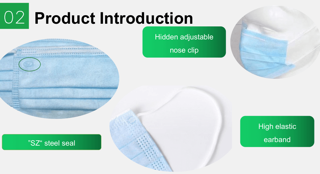 3 PLY Disposable personal protection face mask