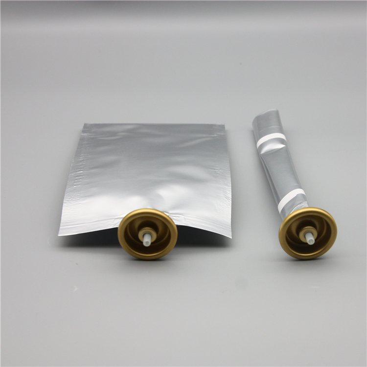 150ml bag on valve for cosmetics with aluminium cup golden type 1