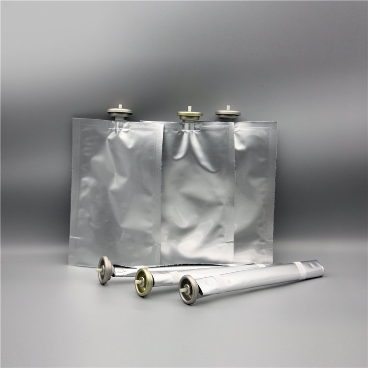 bag on valve with longer edge cup