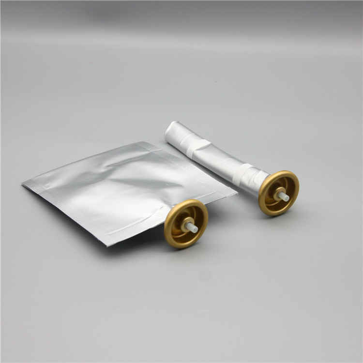 100ml bag on valve for cosmetics with aluminium cup golden type one