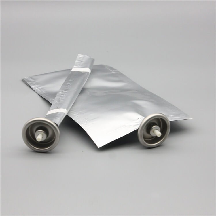 150ml bag on valve for cosmetics with aluminium cup white type 2