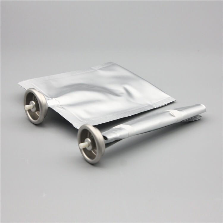 100ml bag on valve for cosmetics with aluminium cup white type 2