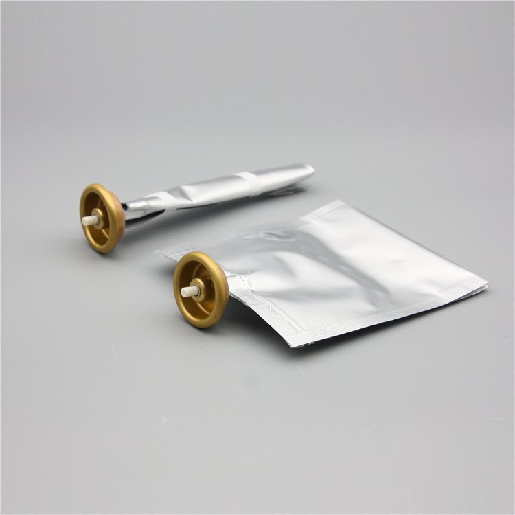 100ml bag on valve for cosmetics with aluminium cup golden type 2