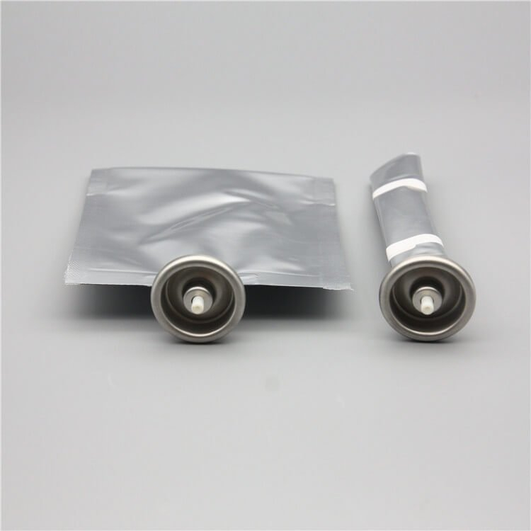 100ml bag on valve for cosmetics with aluminium cup white type 2