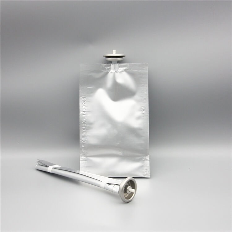 150ml bag on valve for cosmetics with aluminium cup white type 2